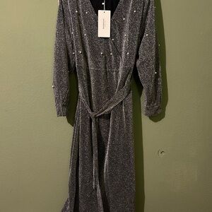 Elegant Black Glitter Dress